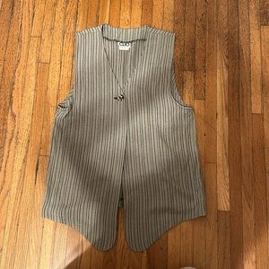 Vintage Lined Blouse with Button Closure, Size Medium